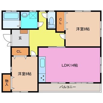 間取図 船江町貸家