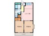 フォンテーヌ 2LDKの間取り