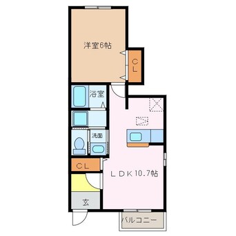 間取図 クラージュ　Ｂ棟