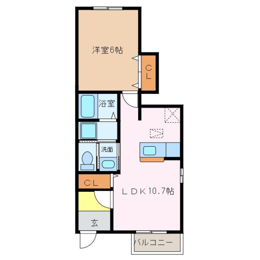 間取図 クラージュ　Ｂ棟