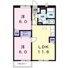 サニーヒル．ゴン 2LDKの間取り