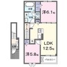 ヒカルサ松阪長月町 2LDKの間取り
