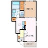ヒカルサ松阪長月町 1LDKの間取り