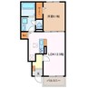 ヒカルサ松阪長月町 1LDKの間取り