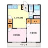 泉ハイツ久保　Ａ 2LDKの間取り