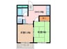 マンションシップ 2DKの間取り