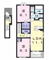 ライラック　Ａ 2LDKの間取り