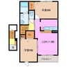 ヴィア・ラッティア　Ⅱ 2LDKの間取り