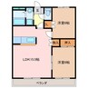 シャングリラ12 2LDKの間取り