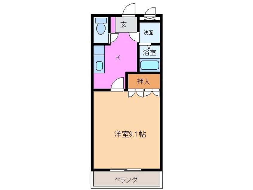 間取図 アシューレＢ