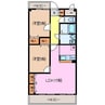 中川ファーストマンションⅥ 2LDKの間取り