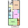 ベルテ・ユーキ 2DKの間取り