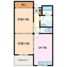 メゾン三光マンション 2DKの間取り