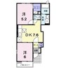 サルウェーＢ 2DKの間取り