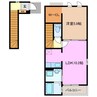サンシャイン石津　Ｂ棟 1LDKの間取り