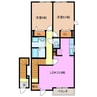 アルシュ　Ⅰ 2LDKの間取り