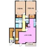 アルシュ　Ⅰ 2LDKの間取り
