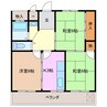 サンハイツ船江 2LDKの間取り