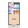 イーグルプレイス 1Kの間取り