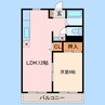 クレール21 1LDKの間取り