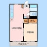 クレール21 1LDKの間取り