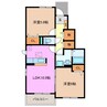 サンシャイン石津　Ｅ棟 2LDKの間取り