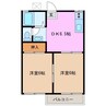 グリーンハイツ 2DKの間取り