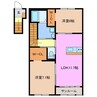 La Luna 2LDKの間取り