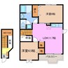 メゾンジュンの森　Ａ棟 2LDKの間取り