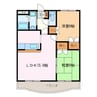 プロミネント伊勢中川Ⅱ 2LDKの間取り