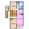 カリーノ　リヴェルタ 2LDKの間取り