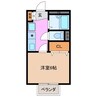 ラフォーレ西之庄 1Kの間取り