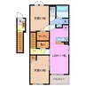 カリーノ　リヴェルタ 2LDKの間取り