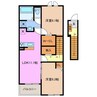 カリーノ　リヴェルタ 2LDKの間取り