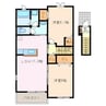 ラルシェ 2LDKの間取り