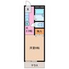 フローラルⅡ 1Kの間取り
