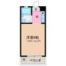コーポ楓 1Rの間取り