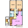 シャトレ城南Ⅰ 2LDKの間取り