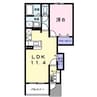 ルシヨン　Ａ棟 1LDKの間取り