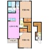 オルテンシア　アソ 2LDKの間取り