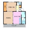 ビレッジハウス井村Ⅰ号棟 2DKの間取り