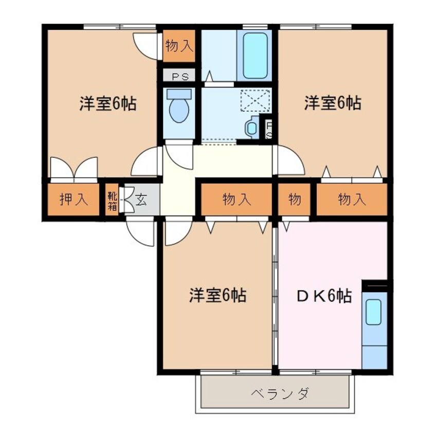間取図 メゾンベール・コーヤ　Ｃ