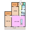 ル・クール 2LDKの間取り