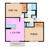Ｔｒｏｉｓ　Ｊｏｕｒｓ　Ⅱ 2LDKの間取り