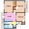 パークテラス 3DKの間取り