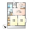 メゾンファン 2LDKの間取り