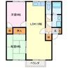 ローズガーデン 2LDKの間取り
