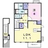 フレイムＭ・Ａ　Ⅱ棟 1LDKの間取り
