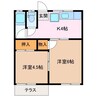松阪バラッド 2Kの間取り