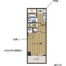 コーポドラゴン 1Kの間取り